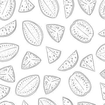 Seamless watermelon pattern and background vector illustration Stock Illustration