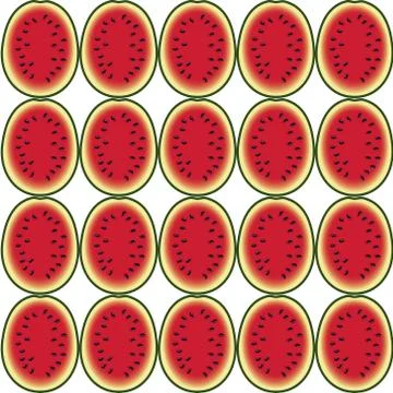Seamless watermelon pattern Stock Illustration