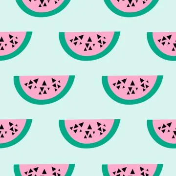 Seamless Watermelon Pattern Illustrazione stock