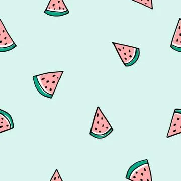 Seamless Watermelon Pattern Stock-Illustration