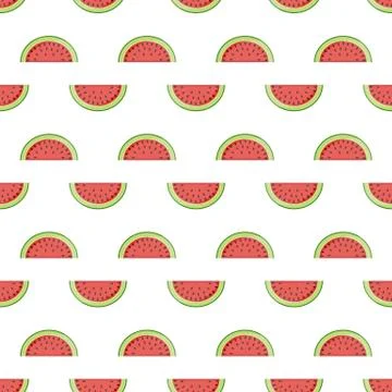 Seamless watermelon pattern. Ilustração Stock