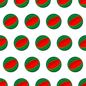 Seamless watermelon pattern. Stock Illustration