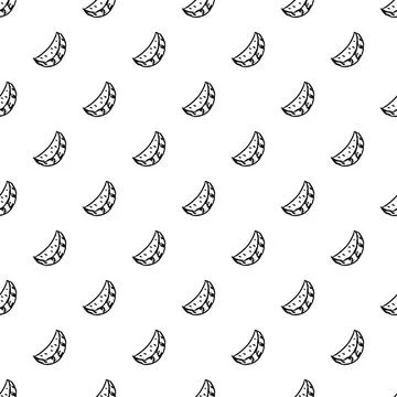 Seamless watermelon pattern. vector illustration with watermelon Stock Illustration
