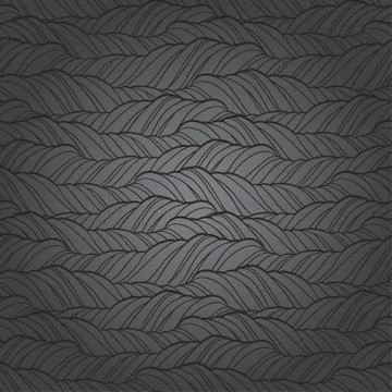 Seamless wave abstract hand drawn pattern Stock Illustration