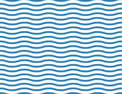 Seamless wave background in the sea Stock Illustration