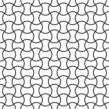 Seamless wave background - simple pattern. Black and white texture Illustrazione stock