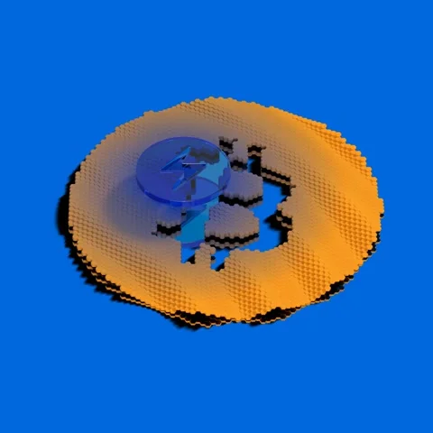 Seamless Wave Bitcoin Animation and 2nd Layer Solutions Vídeo Stock 248368087
