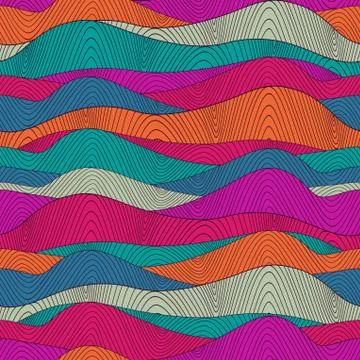 Seamless wave hand-drawn pattern, waves background (seamlessly tiling).can be Illustrazione stock