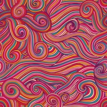 Seamless wave hand-drawn pattern, waves background (seamlessly tiling).can be Illustrazione stock