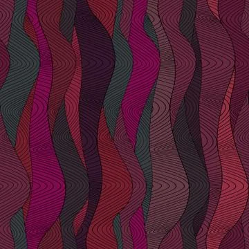 Seamless wave hand-drawn pattern, waves background (seamlessly tiling).can be Illustrazione stock