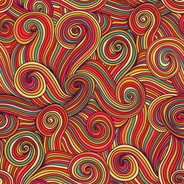 Seamless wave hand-drawn pattern, waves background (seamlessly tiling).can be Stock Illustration