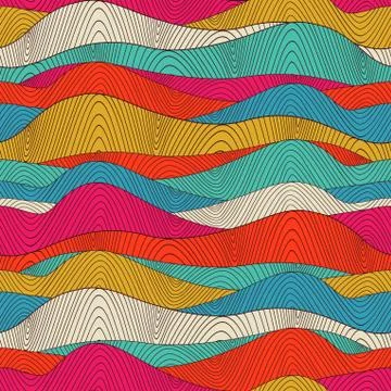 Seamless wave hand-drawn pattern, waves background (seamlessly tiling).can be 스톡 일러스트