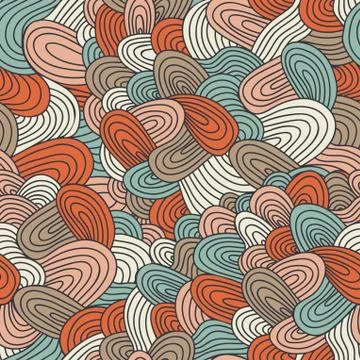Seamless wave hand-drawn pattern, waves background (seamlessly tiling).can be Stockillustratie