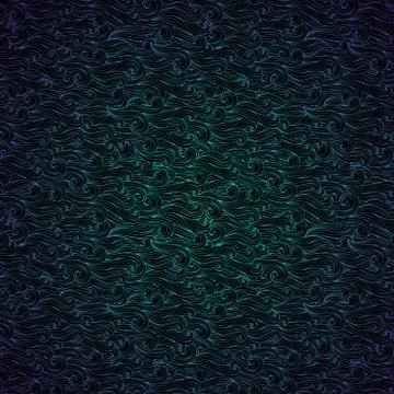 Seamless wave hand-drawn pattern, waves background (seamlessly tiling).can be Stock Illustration
