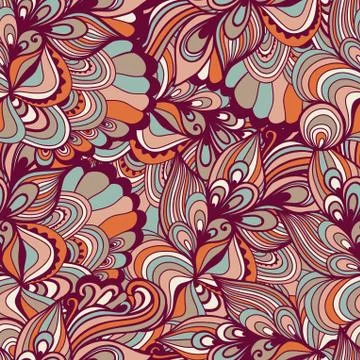 Seamless wave hand-drawn pattern, waves background (seamlessly tiling).can be 스톡 일러스트