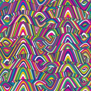 Seamless wave hand-drawn pattern, waves background (seamlessly tiling).can be Illustrazione stock