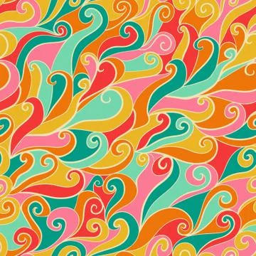 Seamless wave hand-drawn pattern, waves background (seamlessly tiling).can be Illustrazione stock