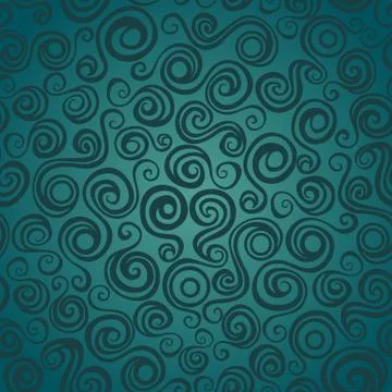 Seamless wave hand-drawn pattern, waves background (seamlessly tiling).can be Stock Illustration