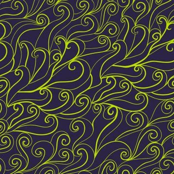 Seamless wave hand-drawn pattern, waves background (seamlessly tiling).can be Illustrazione stock