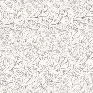 Seamless wave hand-drawn pattern, waves background (seamlessly tiling).can be イラスト素材