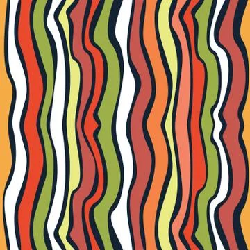 Seamless wave hand-drawn pattern, waves background (seamlessly tiling).can be Illustrazione stock