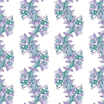 Seamless wave hand-drawn pattern, waves background 库存插图