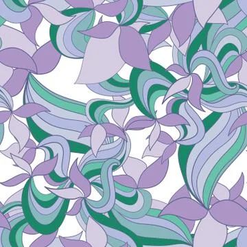 Seamless wave hand-drawn pattern, waves background 스톡 일러스트