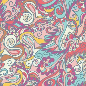 Seamless wave hand-drawn pattern, waves background 스톡 일러스트