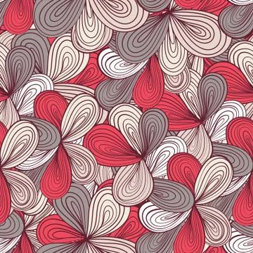 Seamless wave hand-drawn pattern, waves background Illustrazione stock