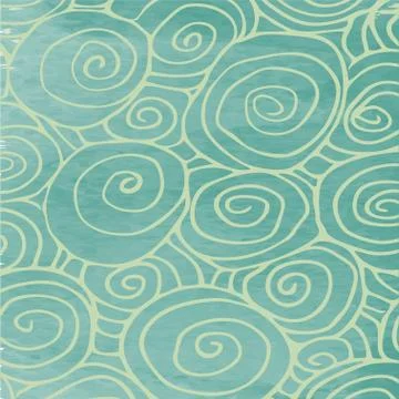 Seamless wave hand drawn pattern, waves abstract background curled pattern イラスト素材