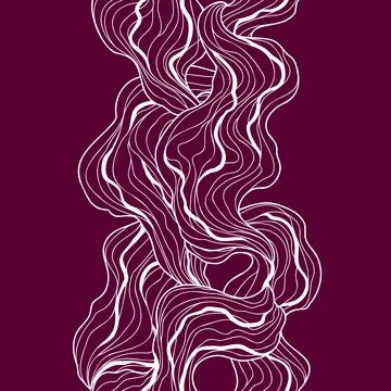 Seamless wave pattern. Abstract background with linear curls. 스톡 일러스트