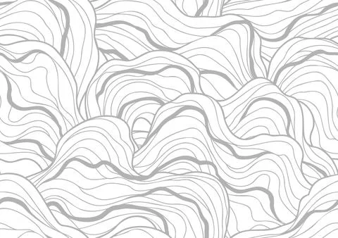 Seamless wave pattern. Abstract background with linear curls. Stock Illustration