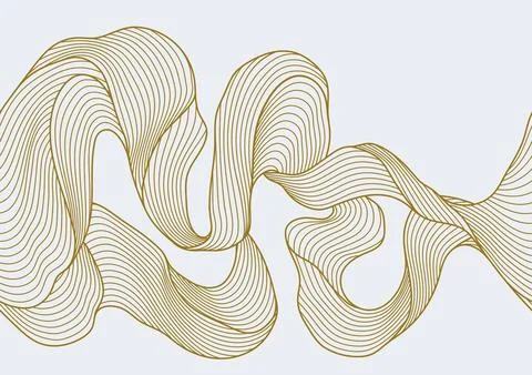 Seamless wave pattern. Abstract background with linear curls. Stock Illustration