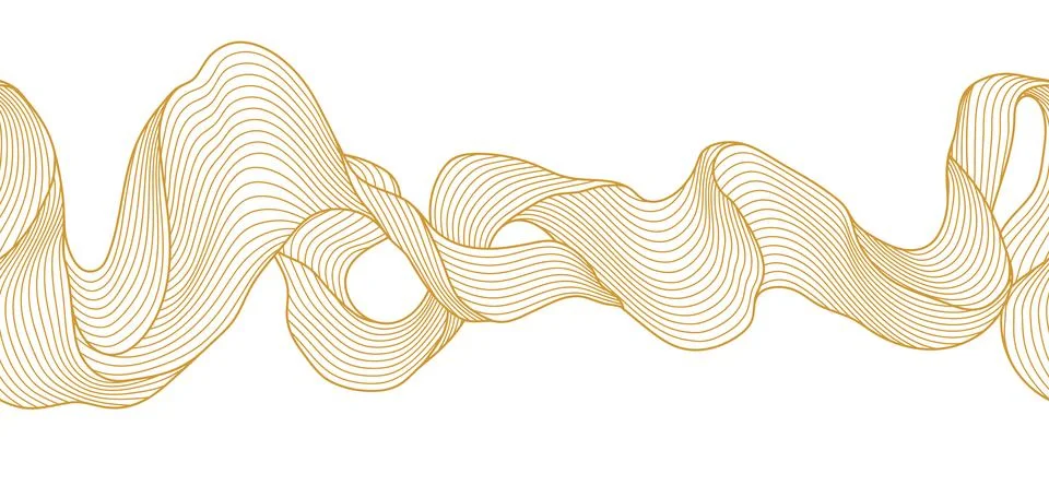 Seamless wave pattern. Abstract background with linear curls. Stock Illustration