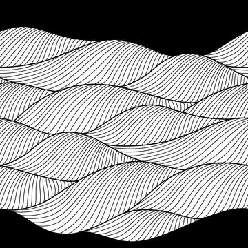 Seamless wave pattern. Background with sea, river or water texture. Stock Illustration