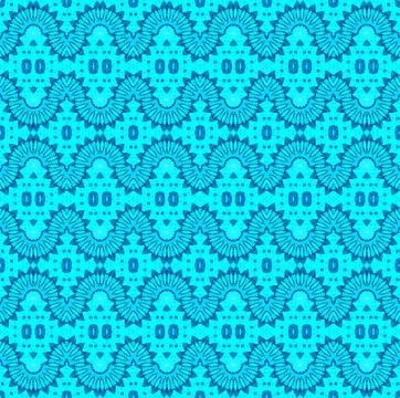 Seamless wave pattern turquoise blue Illustrazione stock
