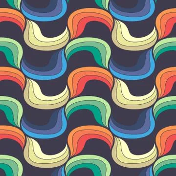 Seamless wave pattern, vector background Stock Illustration
