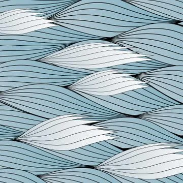 Seamless Wave Pattern - Vector Illustration 스톡 일러스트