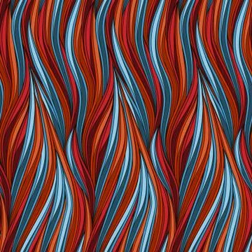 Seamless wave tangles Stock Illustration