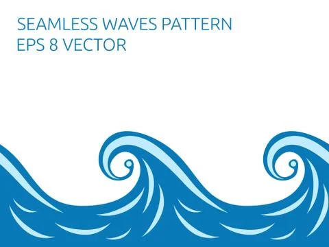 Seamless waves pattern Stock Illustration