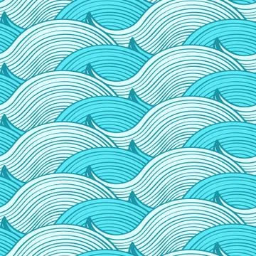 Seamless waves patterns Illustrazione stock
