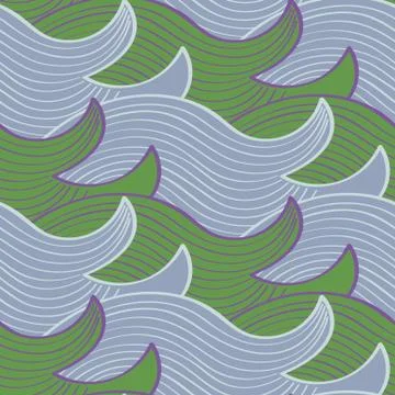 Seamless waves patterns Illustrazione stock