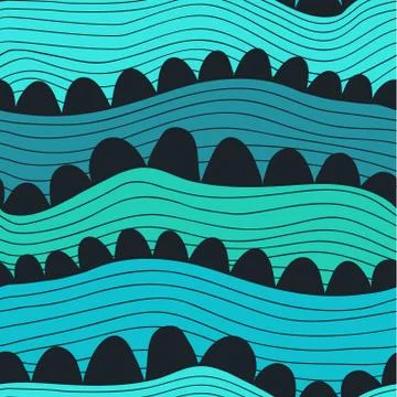 Seamless waves texture,wavy background.copy that square to the side and you'l Stock Illustration