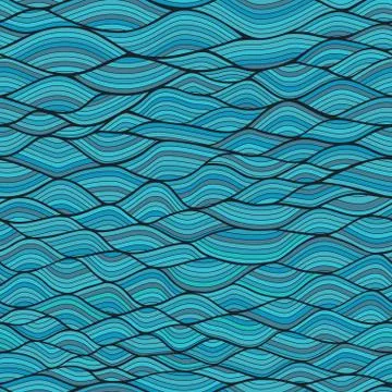 Seamless waves texture,wavy background.copy that square to the side and you'l Illustrazione stock