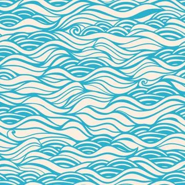 Seamless waves texture,wavy background.copy that square to the side and you'l Stock Illustration