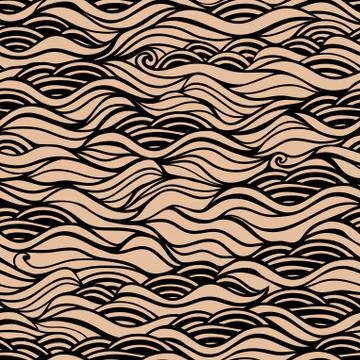 Seamless waves texture,wavy background.copy that square to the side and you'l Stock Illustration