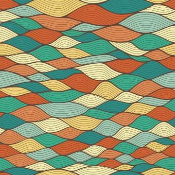 Seamless waves texture,wavy background.copy that square to the side and you'l Stock Illustration