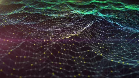 Seamless waving Plexus animation.Global connectionl hi speed internet HUD Stock Footage 165356442