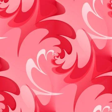 Seamless wavy background in red Stock Illustration