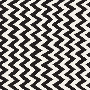 Seamless Wavy Hand Drawn Stripes Pattern. Repeating Vector Texture. Stock Illustration